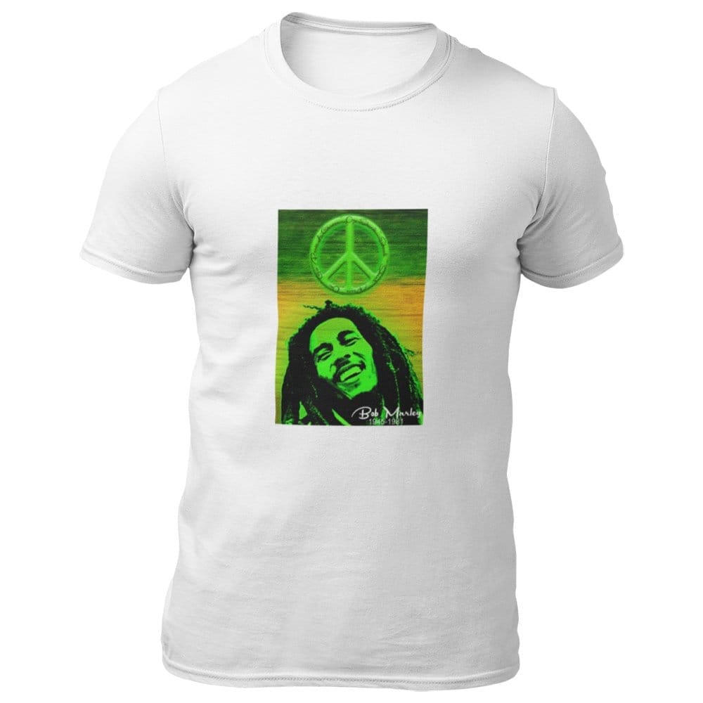EqualLife Pure Cotton Bio-Washed T-Shirt Chest Printed-Tribute to Bob Marley-Rock Music Legends-5-by ZingerTees-Men-EL9120359-M