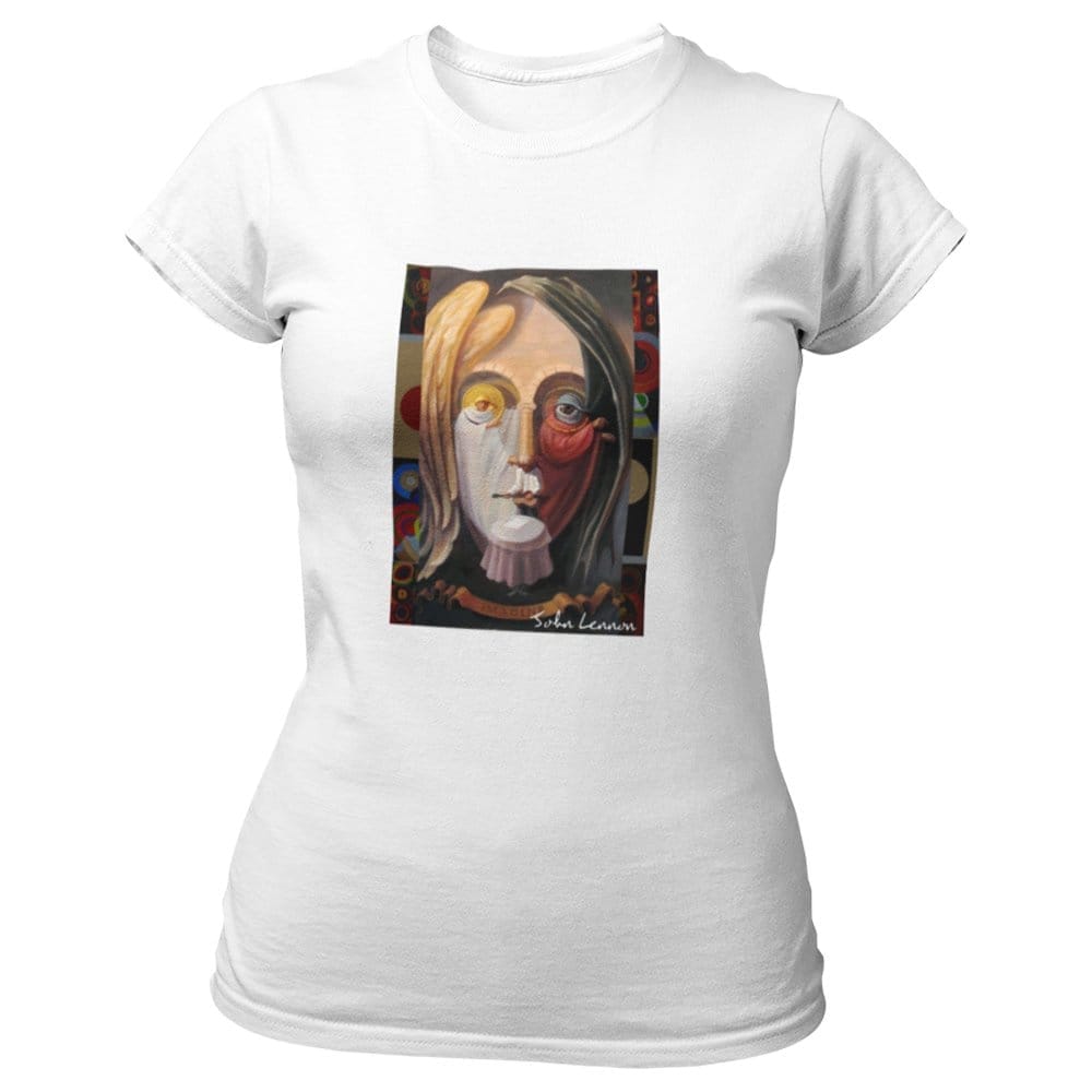 EqualLife Pure Cotton Bio-Washed T-Shirt Chest Printed-Tribute to John Lennon-Rock Music Legends-6-by ZingerTees-Women-EL9120353-F