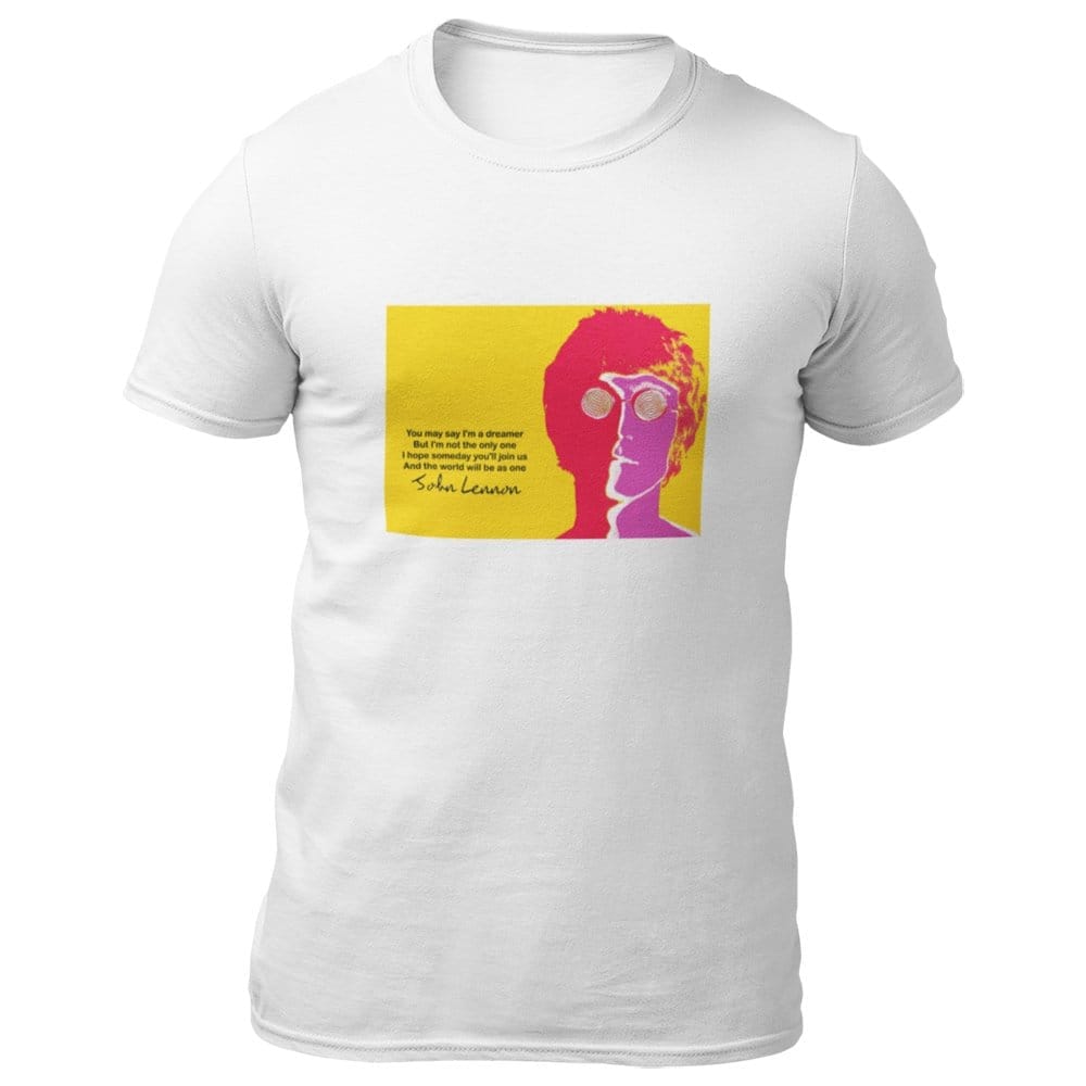 EqualLife Pure Cotton Bio-Washed T-Shirt Chest Printed-Tribute to John Lennon-Rock Music Legends-3-by ZingerTees-Men-EL9120350-M