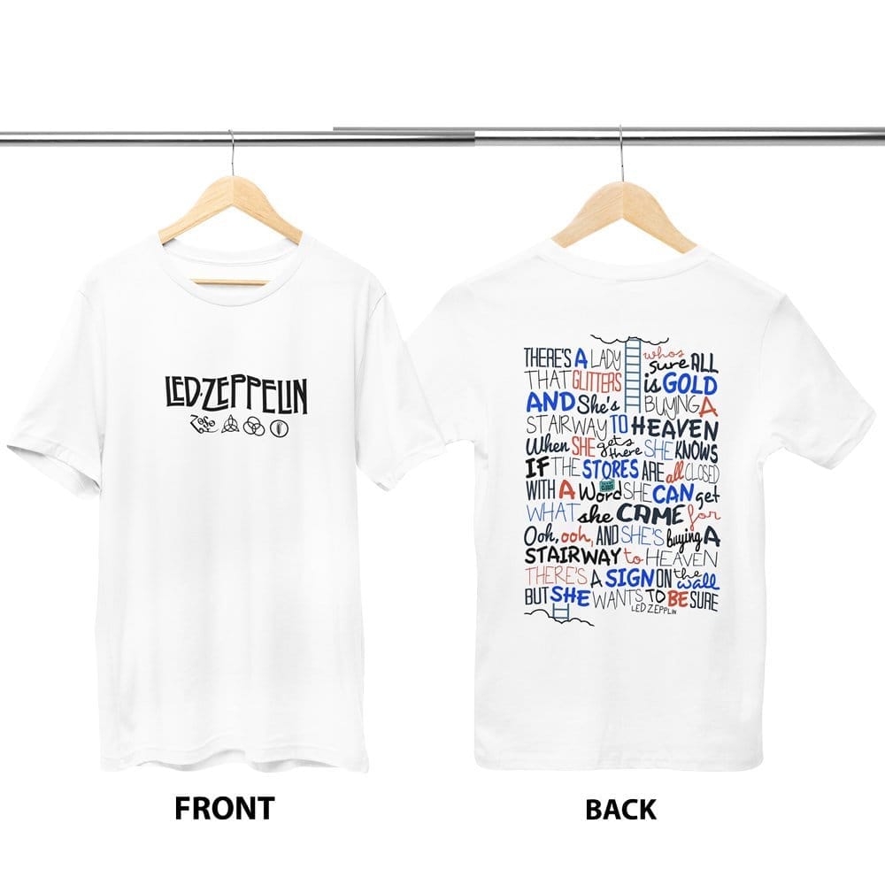 EqualLife Pure Cotton Bio-Washed Chest Printed T-Shirt - Rock Music - Tribute to Led Zeppelin Design 4 - by ZingerTees-Men-EL9120617-M