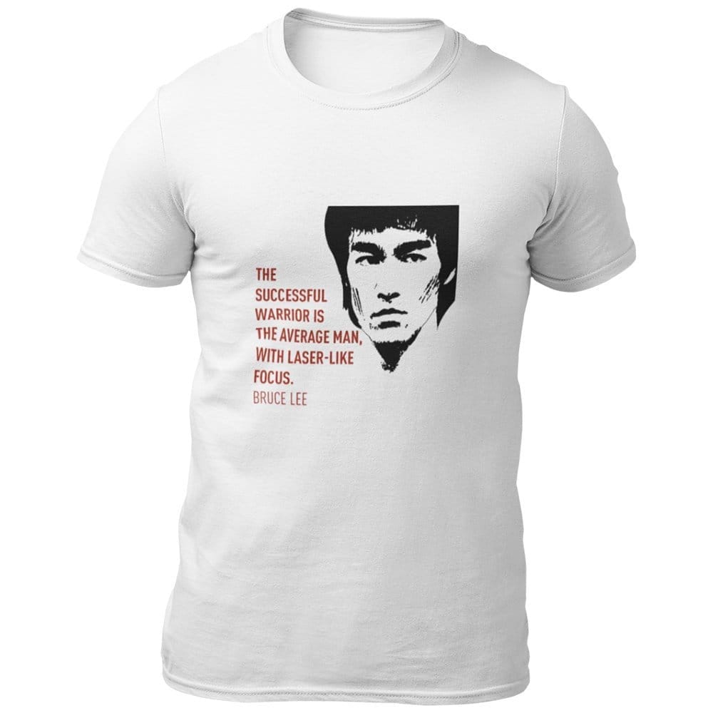 EqualLife Pure Cotton Bio-Washed Chest Printed T-Shirt - Inspirations - Bruce Lee - The Successful Warrior - by ZingerTees-Men-EL9120610-M