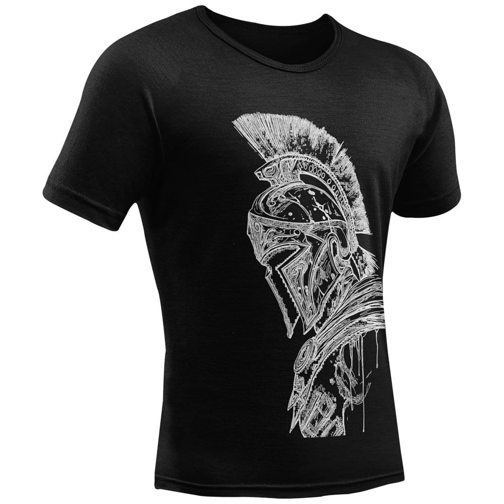 EqualLife Pure Cotton Bio-Washed Chest Printed T-Shirt - Mythology - The Spartan Warrior-2 - by ZingerTees-Men-EL9120603-M