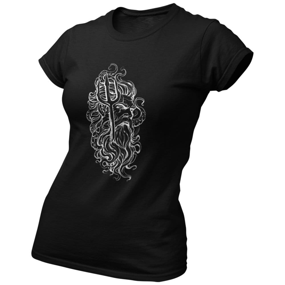 EqualLife Pure Cotton Bio-Washed Chest Printed T-Shirt - Mythology - Mighty Poseidon - by ZingerTees-Men-EL9120604-M