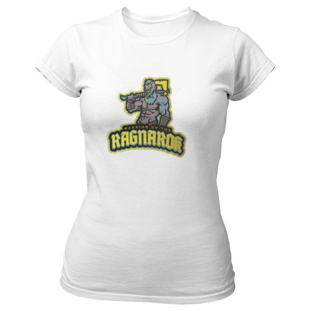EqualLife Pure Cotton Bio-Washed T-Shirt Chest Printed-Viking Gods Series - Warriors of the Ragnarok Design-by ZingerTees-Women-EL9120280-F