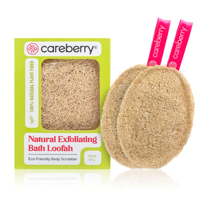 Careberry Eco Friendly Organic Loofah Gentle Exfoliator Sun Dried Luffa, Ideal Daily Body Wash Scrub Pack of 2 Careberry Eco Friendly Organic Loofah Gentle Exfoliator Sun Dried Luffa, Ideal Daily Body Wash Scrub Pack of 2