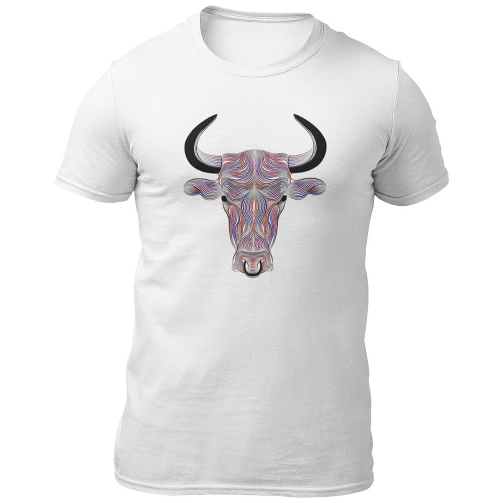 EqualLife Pure Cotton Bio-Washed Chest Printed T-Shirt - Eco Earth - The Bull - by ZingerTees-Men-EL9120534-M