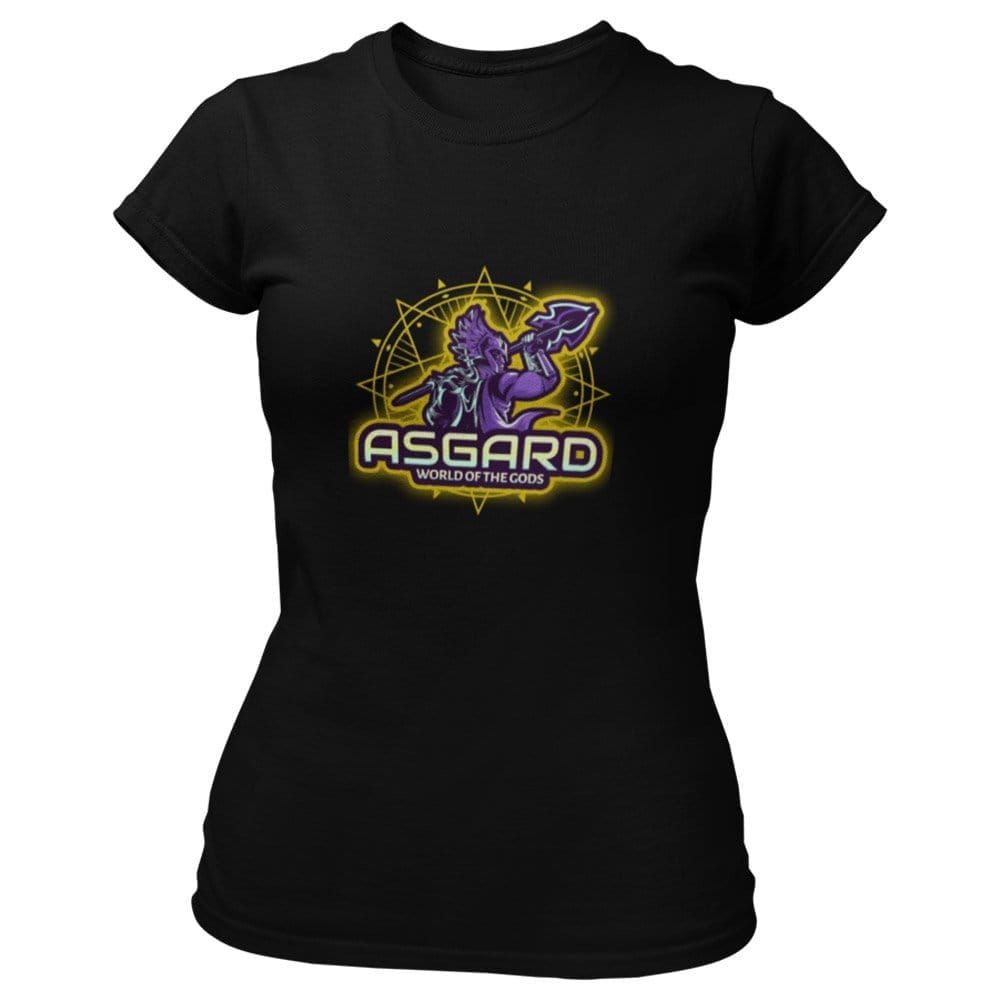 EqualLife Pure Cotton Bio-Washed T-Shirt Chest Printed-Viking Gods Series - Asgard World of Gods Design-by ZingerTees-Women-EL9120289-W