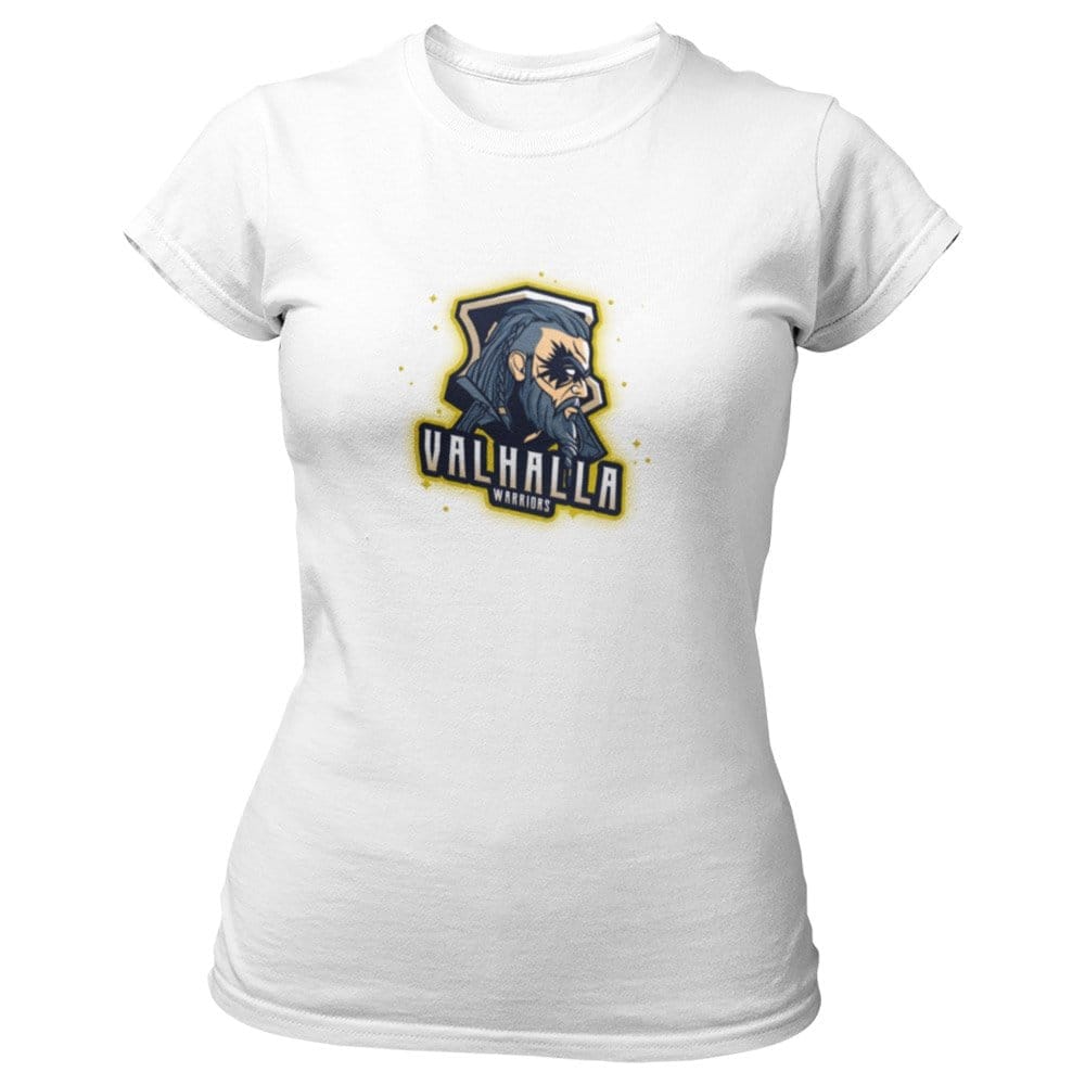 EqualLife Pure Cotton Bio-Washed T-Shirt Chest Printed-Viking Gods Series - The Valhalla Warriors Design-by ZingerTees-Women-EL9120282-F