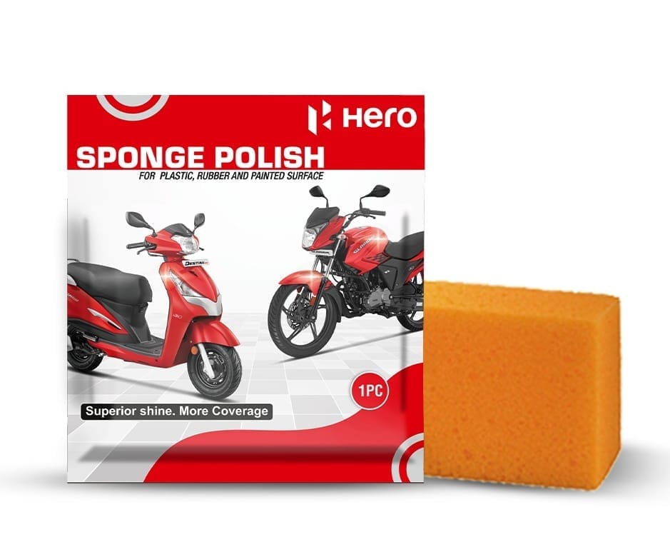 Hero Genuine Instant Shine Sponge - Multipurpose Polish for a Quick, Glossy Finish on Bikes & Cars - SPDPPK00066S