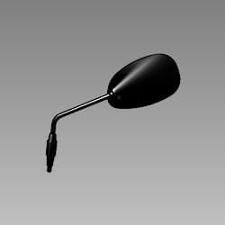 Hero Genuine Side Rear View Mirror Left Black for HF Deluxe, HF Dawn, Splendor Pro Classic | Enhanced Visibility | Durable Build | OEM Fit | Reliable Performance | Easy Installation - 88120AAH000S