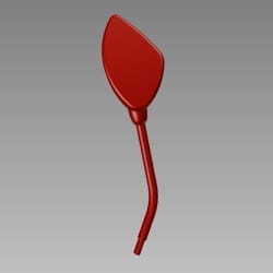 Side Rear View Mirror - Left - Red - Pleasure - 88120AAL000VS