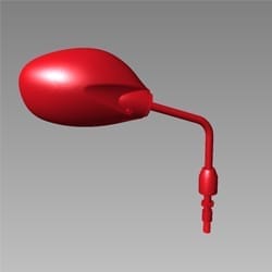 Side Rear View Mirror - Right - Sports Red - Passion Pro - 88110AACH41ZCS