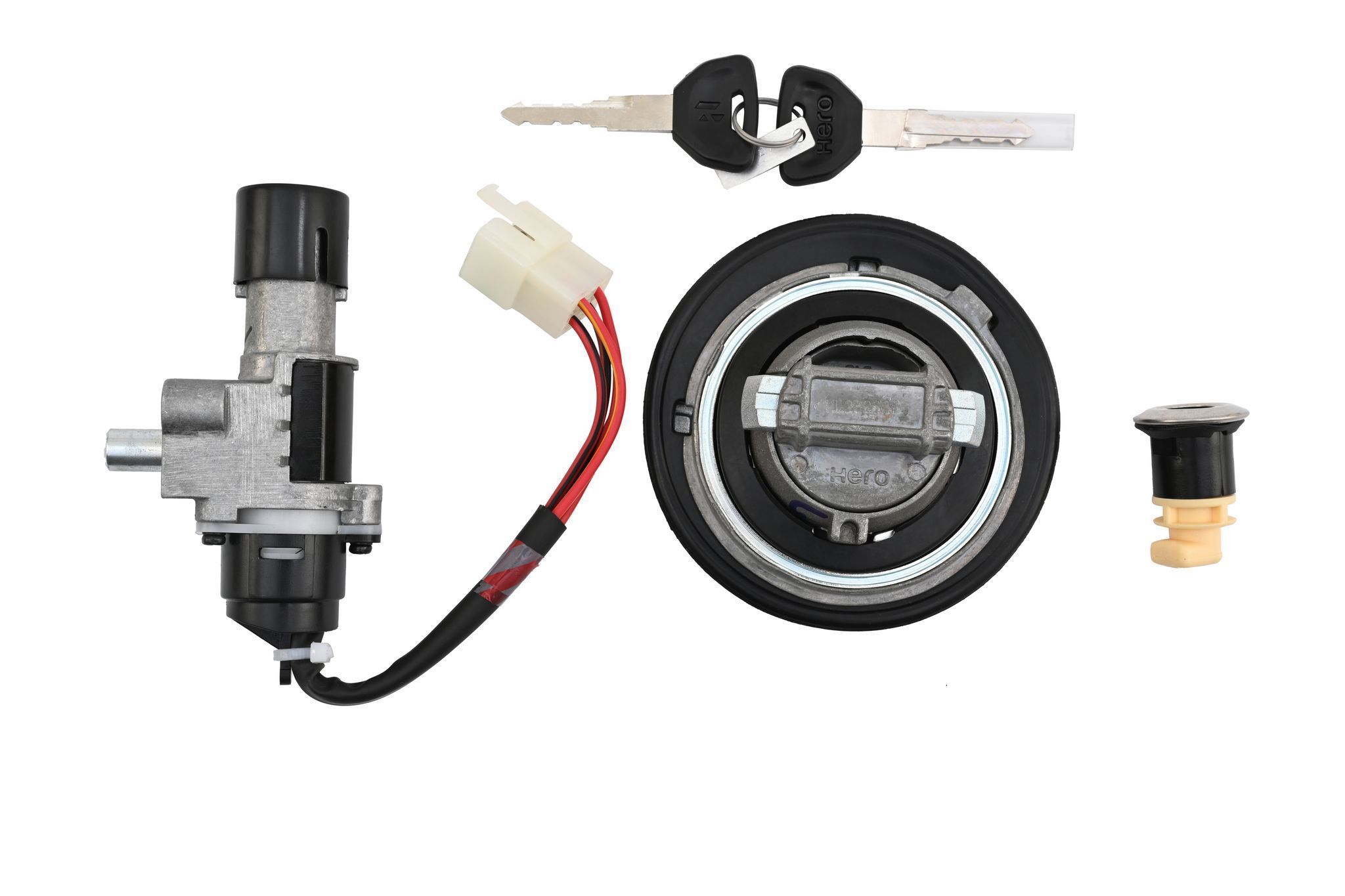 Hero Genuine Ignition Switch Lock Set for HF 100 & HF Deluxe | Secure Ignition Control | Durable Construction | OEM Fit | Splash-Proof Design | Reliable Performance - 35010ACK00099S