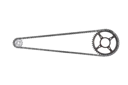 Hero Genuine Chain Sprocket Kit for Passion & Splendor Plus | High Strength Steel | Smooth Power Transfer | OEM Fit | Long-Lasting Durability | Reliable Performance - K41412AAFF400S