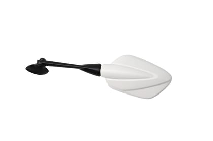 Hero Genuine Left Side Rear View Mirror (White) – Clear Rear Visibility for Karizma - 88120AARH81ZBS