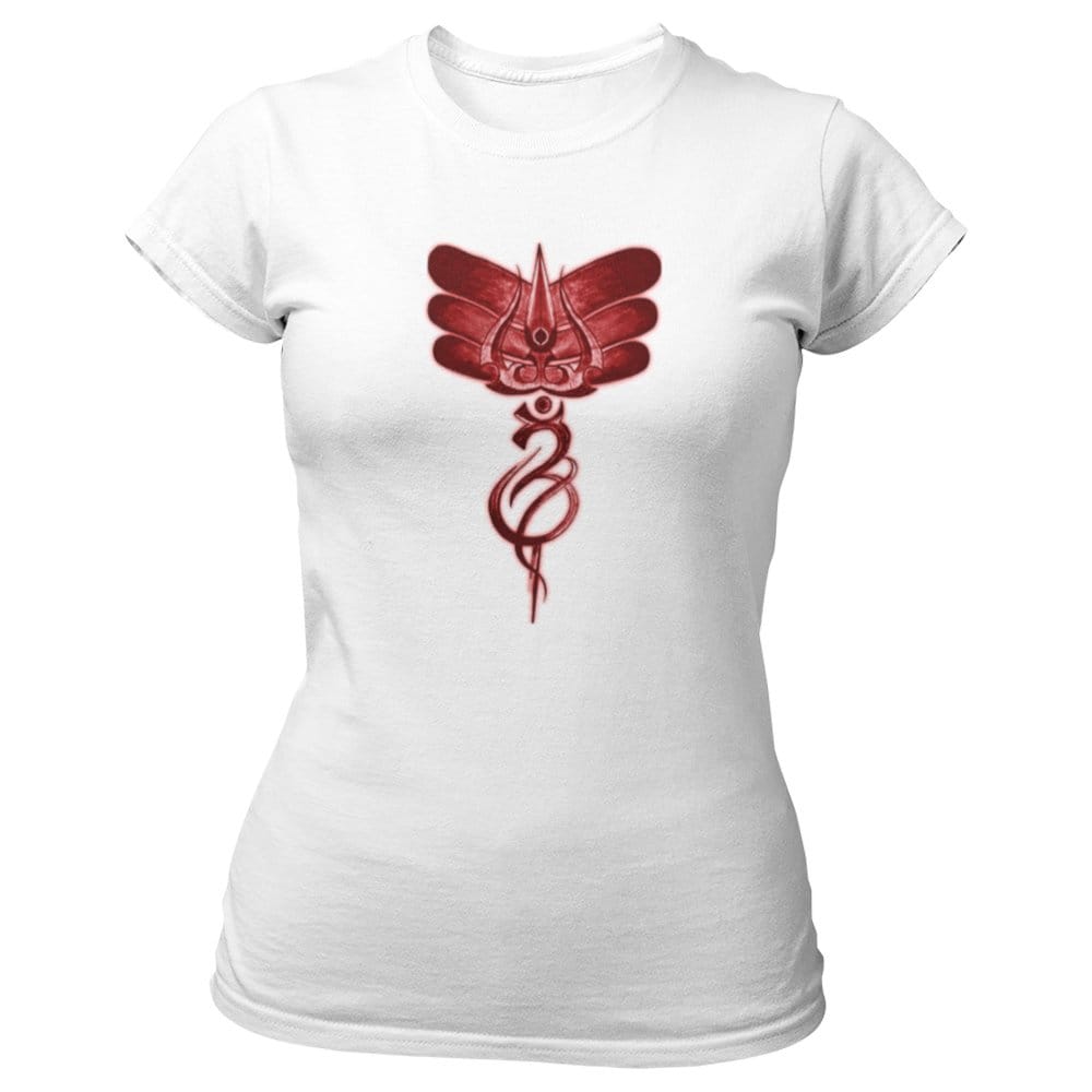 EqualLife Pure Cotton Bio-Washed T-Shirt Chest Printed-Hindu God Lord Shiva-Design-11-by ZingerTees-Women-EL9120445-F