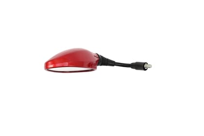 Hero Genuine Side Rear View Mirror Right Red for Glamour, Glamour FI & Super Splendor | Stylish Design | Durable Build | OEM Fit | Reliable Visibility | Easy Installation - 88110AANH01ZDS