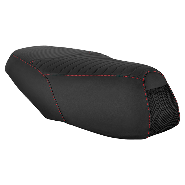 Seat Cover in Black Embossed with Cooling Mesh Design and Anti-Fungal Properties for Destini 125