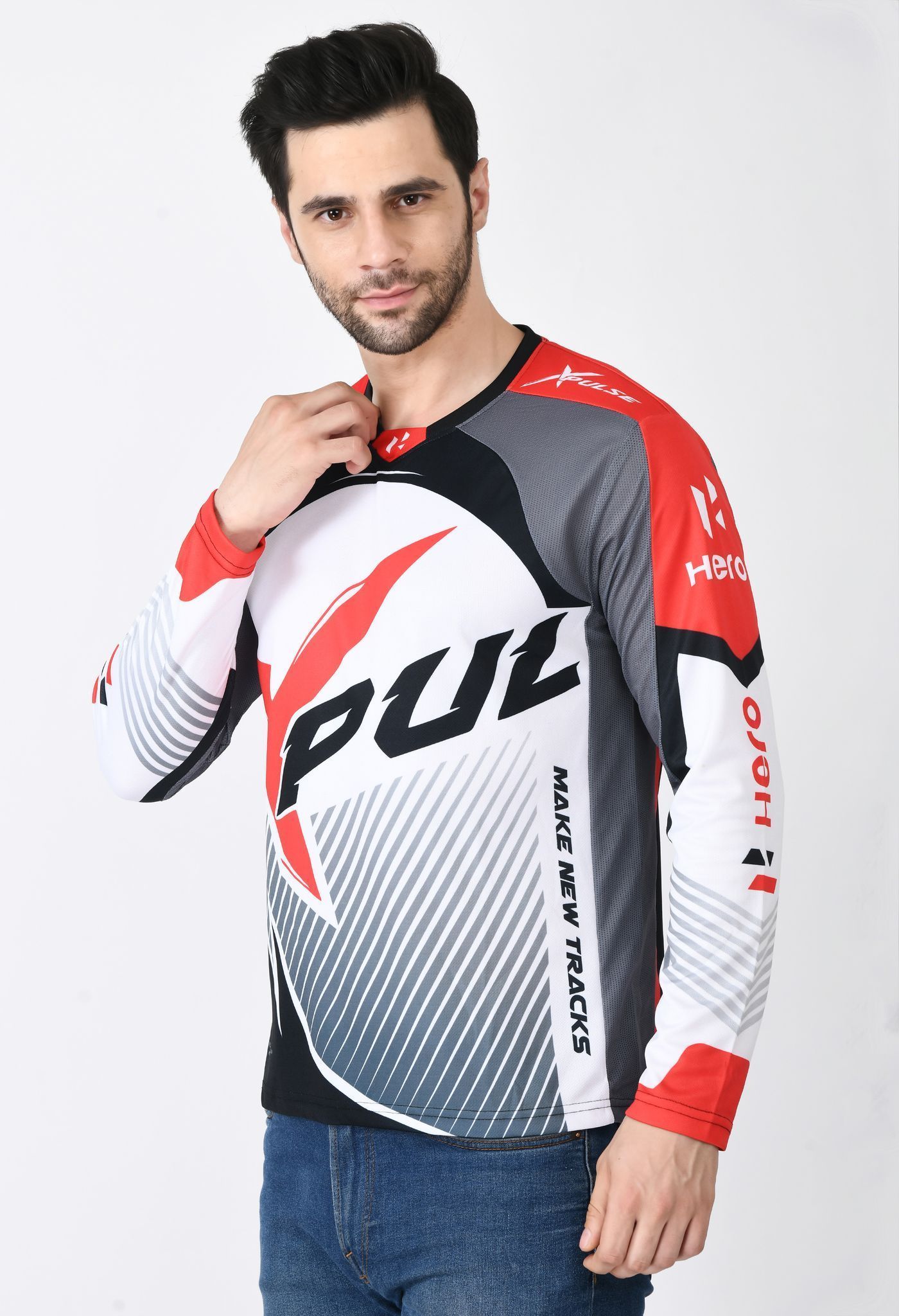 Hero Riding Jersey for Hero Xpluse| Breathable Riding Comfort | Moisture-Wicking Fabric | Lightweight Performance Design | Enhanced Mobility | Long-Ride Comfort