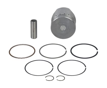 Hero Genuine Piston Ring Set (i-Over Size 0.25) Includes Piston, Piston Ring, Pin, Clip for 100 CC | High-Performance Ring Set | Extended Engine Life | OEM Fit | Durable Alloy Construction | Easy Installation - 33K111S