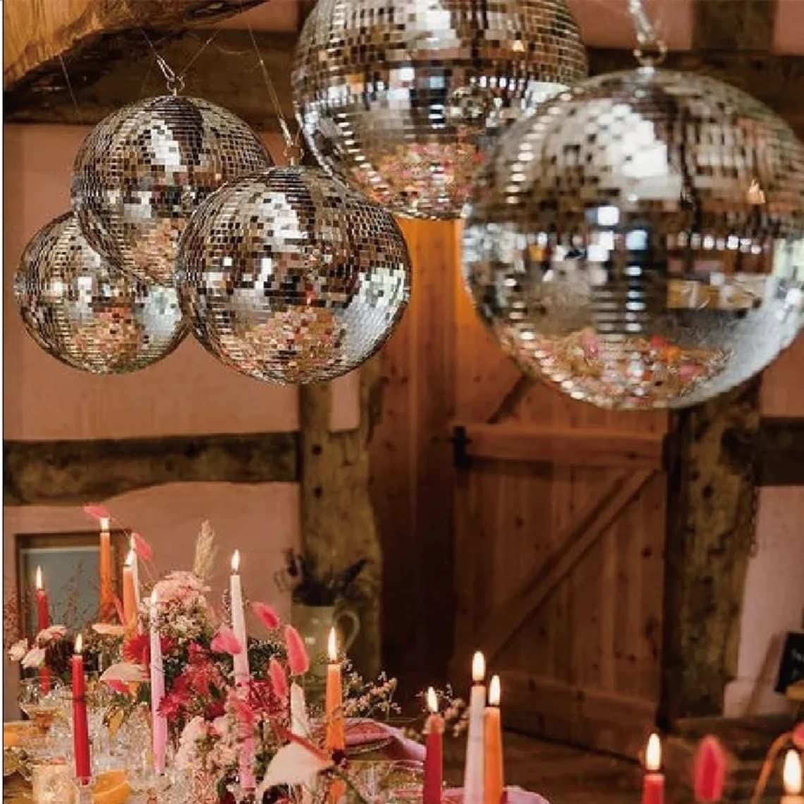 Lighting Disco Ball with Hanging Swivel, Mirror Ball (Multiple Sizes)