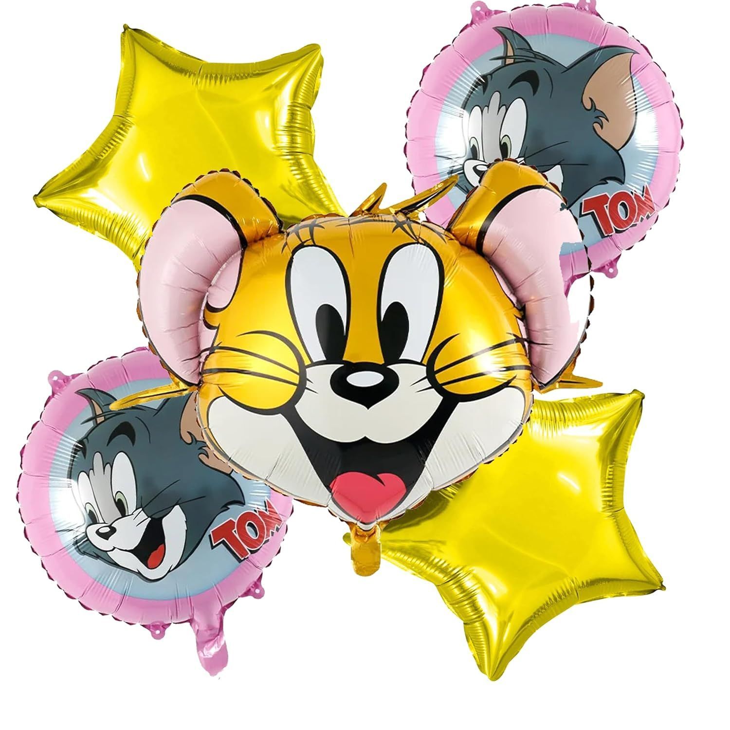 Tom & Jerry Theme Foil Balloons for Kids Party (Pack of 5)