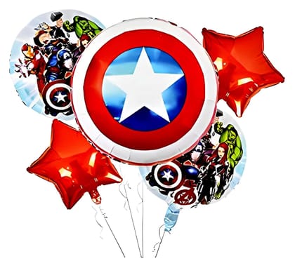 The Avengers Captain America Shield Foil Balloon (Pack of 5Pcs) The Avengers Captain America Shield Foil Balloon (Pack of 5Pcs)