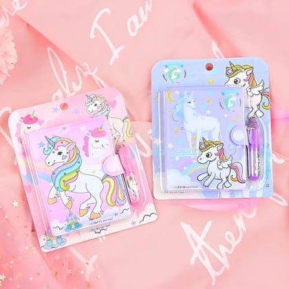 Unicorn Design Small Pocket Diary with Small Pen for Kids Birthday Return Gifts Unicorn Design Small Pocket Diary with Small Pen for Kids Birthday Return Gifts