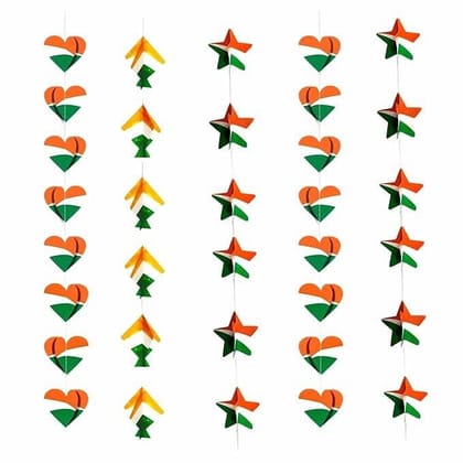 Tricolor Hanging Frills Garland for Independence Day | Republic Day Decoration