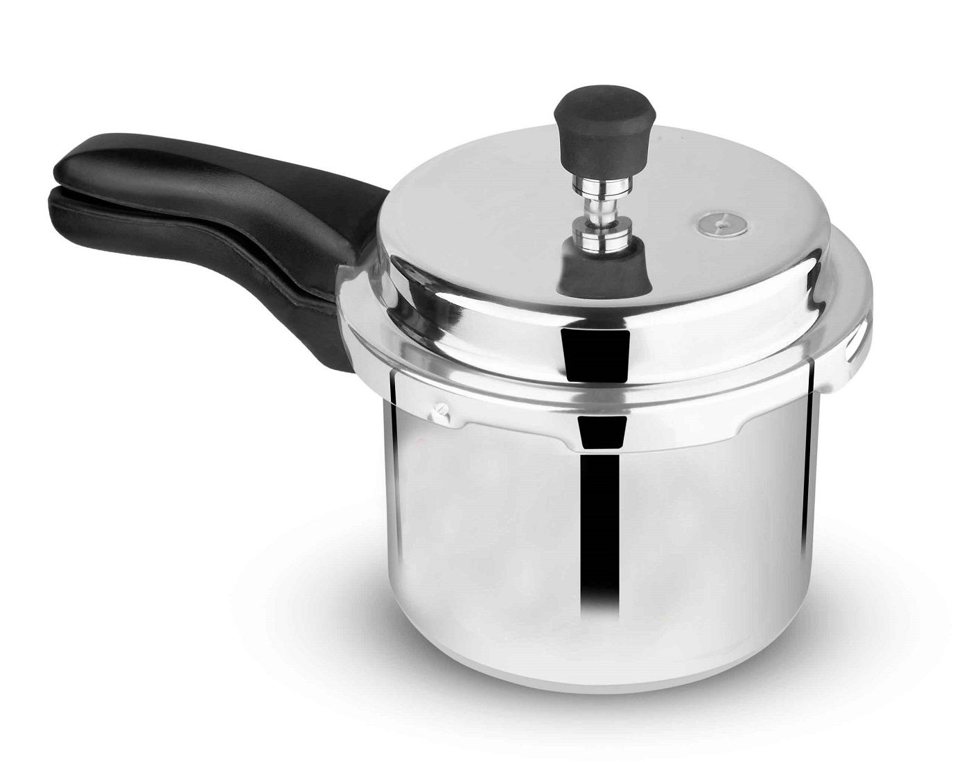 Aluminium Pressure Cooker with Induction Base, 3 Litres, Silver