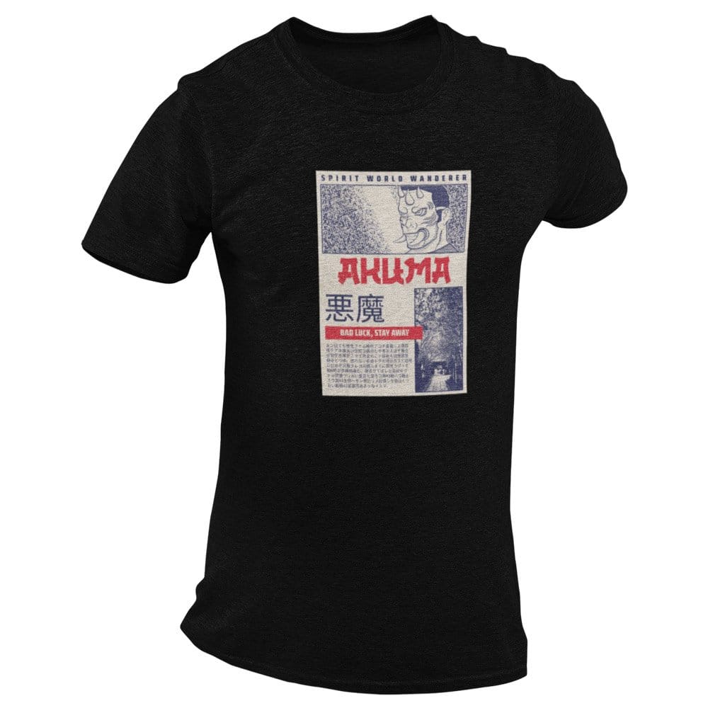 EqualLife Pure Cotton Bio-Washed T-Shirt Chest Printed-Japanese Anime Art Series - 2 - Akuma Good Luck Design-by ZingerTees-Men-EL9120216-M