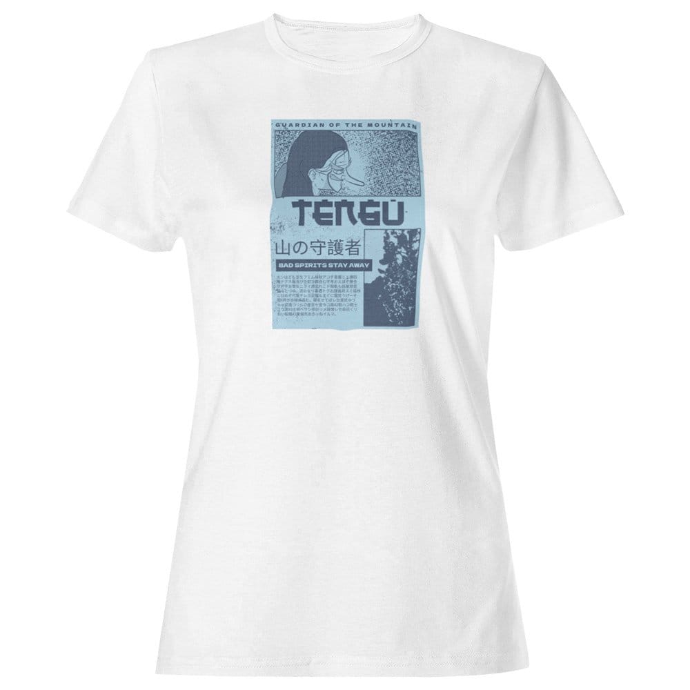 EqualLife Pure Cotton Bio-Washed T-Shirt Chest Printed-Japanese Anime Art Series - 3 - Tengu Mountain Guardian Design-by ZingerTees-Women-EL9120217-F