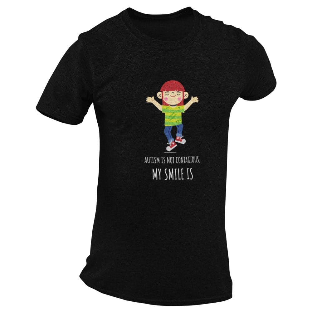 EqualLife Pure Cotton Bio-Washed T-Shirt Chest Printed-Autism Acceptance Series - Autism is not Contagious Design-by ZingerTees-Men-EL9120246-M