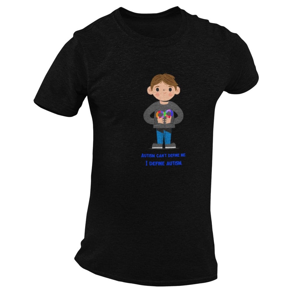 EqualLife Pure Cotton Bio-Washed T-Shirt Chest Printed-Autism Acceptance Series - I Define Autism Design-by ZingerTees-Men-EL9120248-M