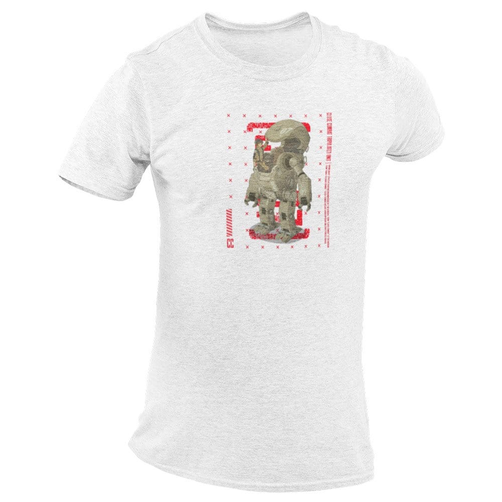 EqualLife Pure Cotton Bio-Washed T-Shirt Chest Printed-Japanese Anime Art Series - 9 - Mecha CC07 Close Combat Unit Design-by ZingerTees-Men-EL9120223-M