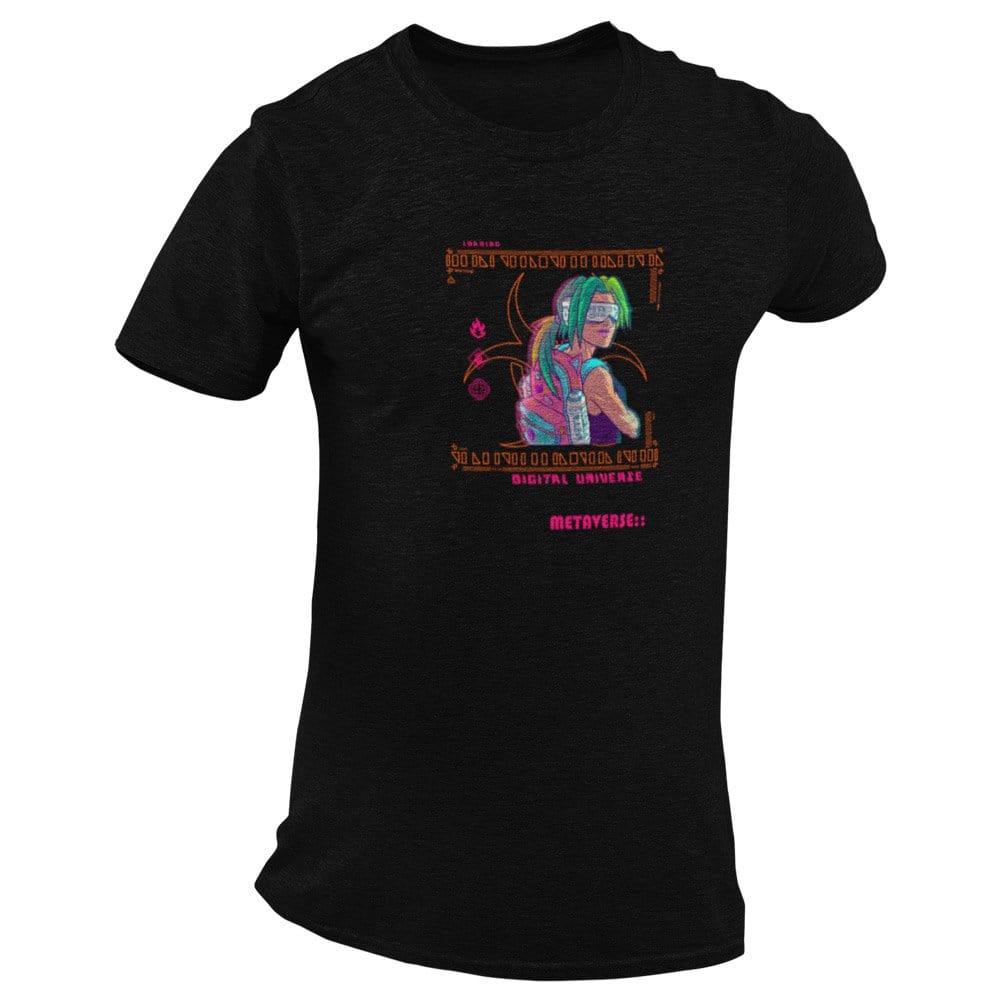 EqualLife Pure Cotton Bio-Washed T-Shirt Chest Printed-Japanese Anime Art Series - 12 - Metaverse Digital Universe Design-by ZingerTees-Men-EL9120226-M