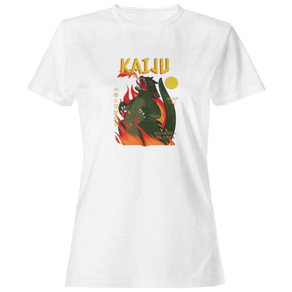 EqualLife Pure Cotton Bio-Washed T-Shirt Chest Printed-Japanese Anime Art Series - 14 - Kaiju the Monsterverse Design-by ZingerTees-Women-EL9120228-F
