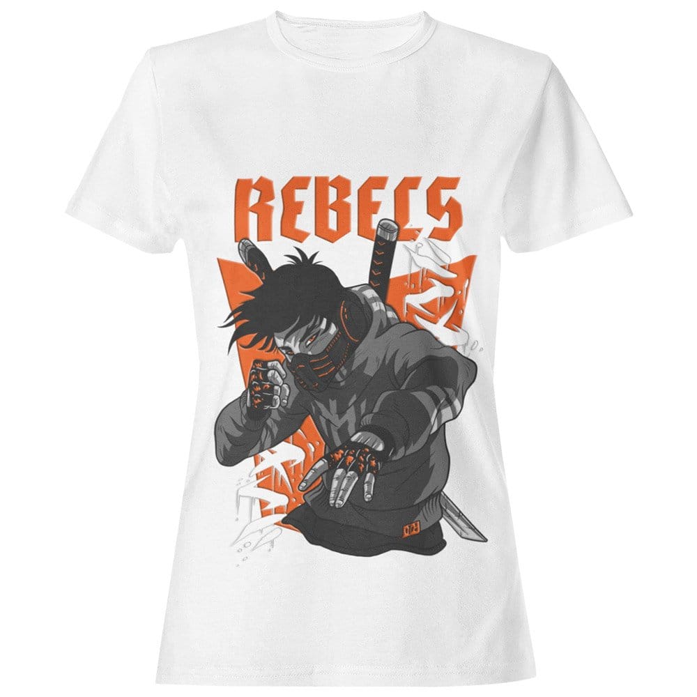 EqualLife Pure Cotton Bio-Washed T-Shirt Chest Printed-Japanese Anime Art Series - 16 - Underground Rebels Design-by ZingerTees-Women-EL9120230-F