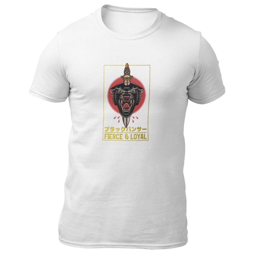EqualLife Pure Cotton Bio-Washed T-Shirt Chest Printed-Japanese Anime Fierce Panther Design-21-by ZingerTees-Men-EL9120381-M