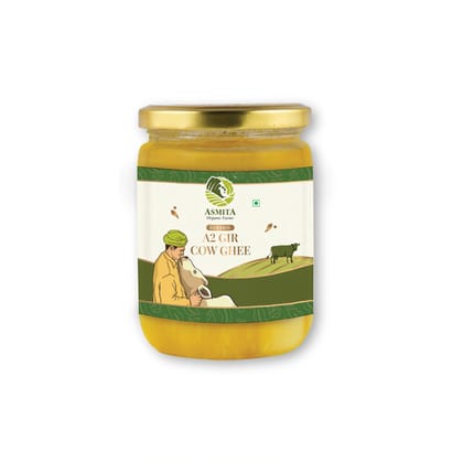 Asmita Organic Farms A2 Gir Cow Ghee 500ml Glass Bottle Pure Cultured Desi Ghee Immunity-Boosting Rich in Omega-3 & Antioxidants Natural & Healthy Ghee for Cooking, Skin & Hair Care Asmita Organic Farms A2 Gir Cow Ghee 500ml Glass Bottle Pure Cultured Desi Ghee Immunity-Boosting Rich in Omega-3 & Antioxidants Natural & Healthy Ghee for Cooking, Skin & Hair Care