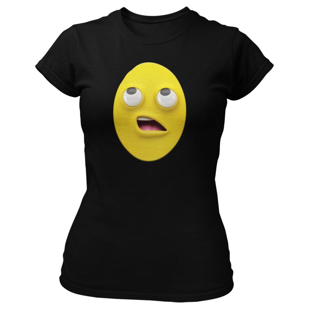 EqualLife Pure Cotton Bio-Washed T-Shirt Chest Printed-Funny Egg head Emoji Design-4-by ZingerTees-Women-EL9120450-F