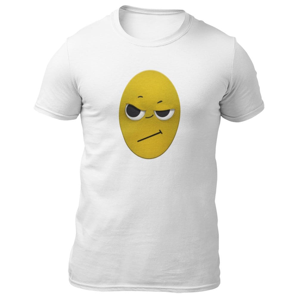 EqualLife Pure Cotton Bio-Washed T-Shirt Chest Printed-Funny Egg head Emoji Design-6-by ZingerTees-Men-EL9120452-M