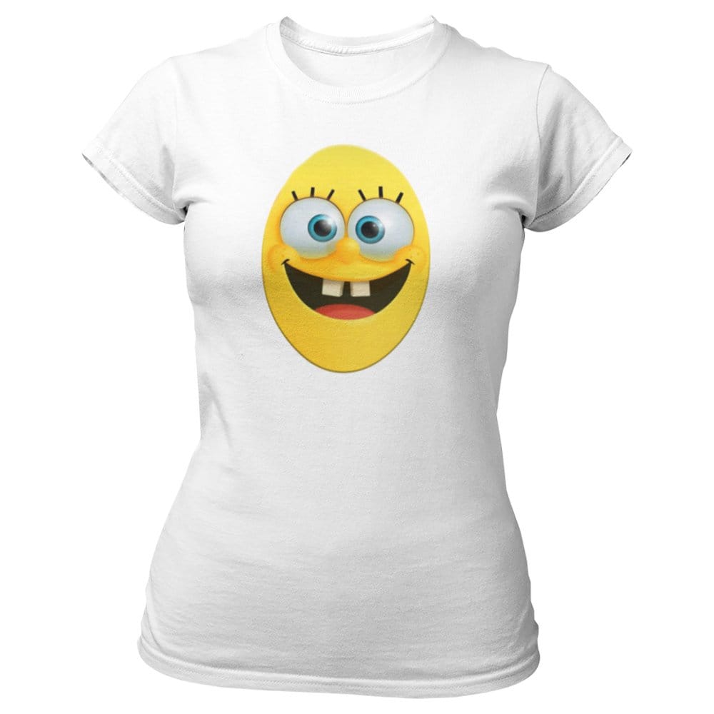EqualLife Pure Cotton Bio-Washed T-Shirt Chest Printed-Funny Egg head Emoji Design-9-by ZingerTees-Women-EL9120455-F