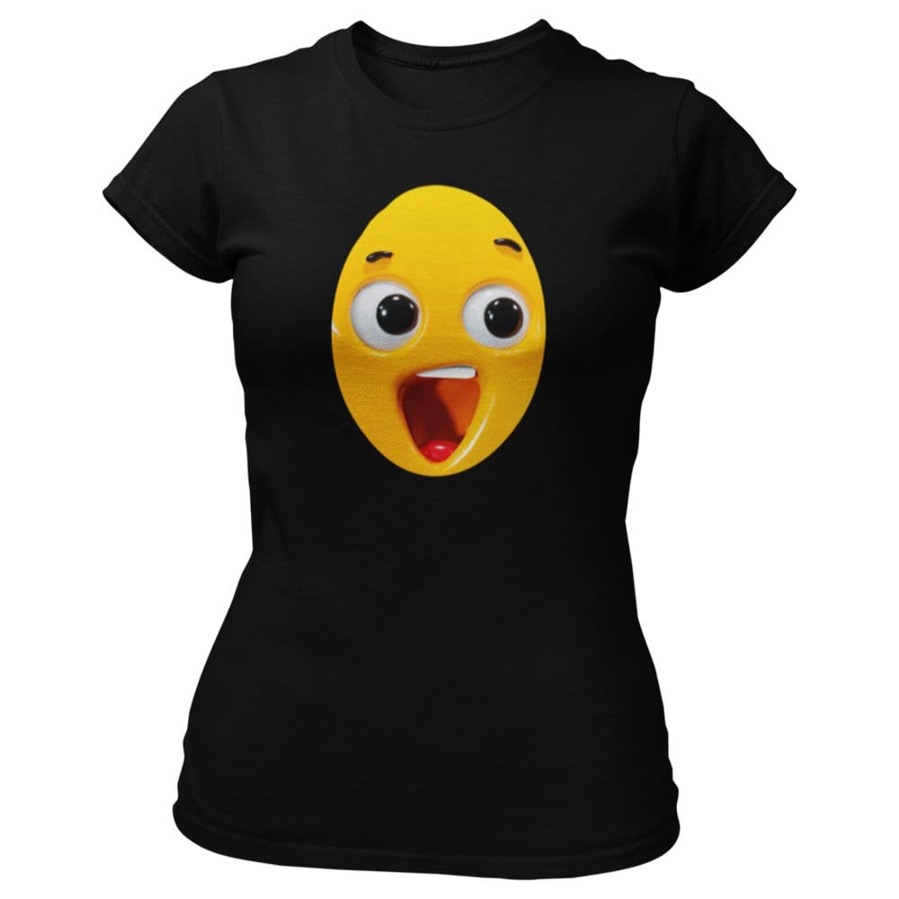 EqualLife Pure Cotton Bio-Washed T-Shirt Chest Printed-Funny Egg head Emoji Design-10-by ZingerTees-Women-EL9120456-F
