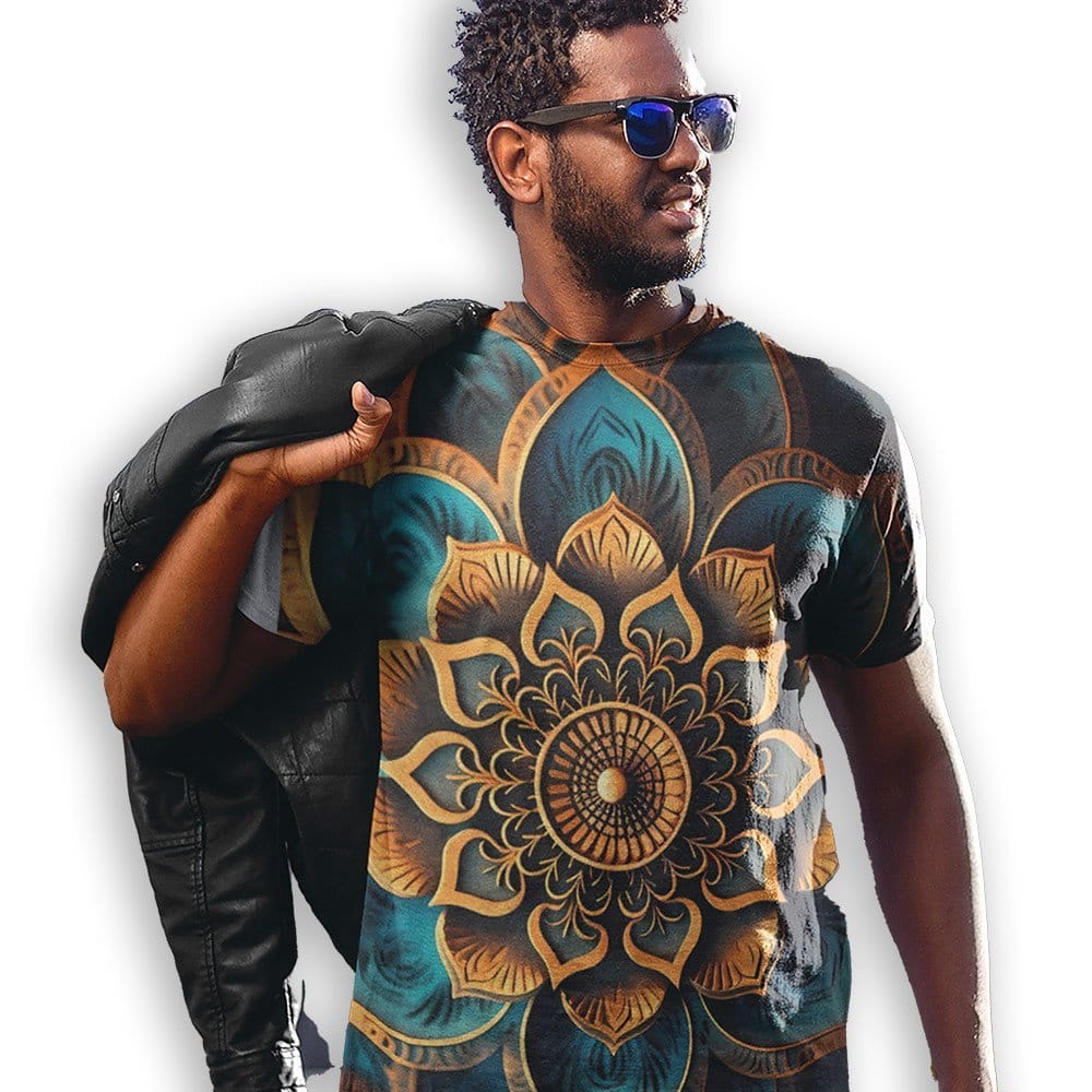 EqualLife Super Dry-fit Printed T-Shirt - Abstract Series -  Majesty Tee Design 5 - by ZingerTees-Men-EL9120583-M