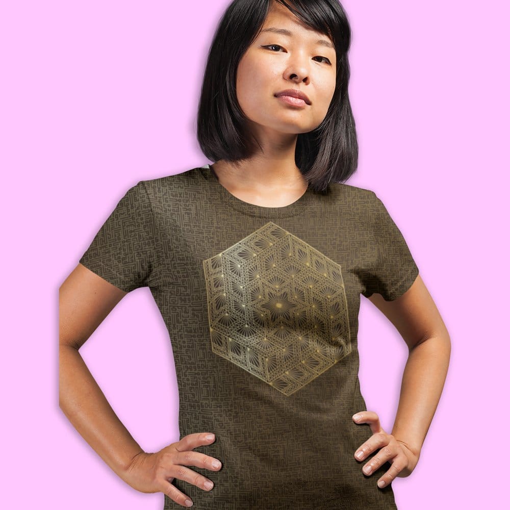 EqualLife Super Dry-fit Printed T-Shirt - Abstract Series -  Cipher of the Ancients Design 9 - by ZingerTees-Women-EL9120587-F