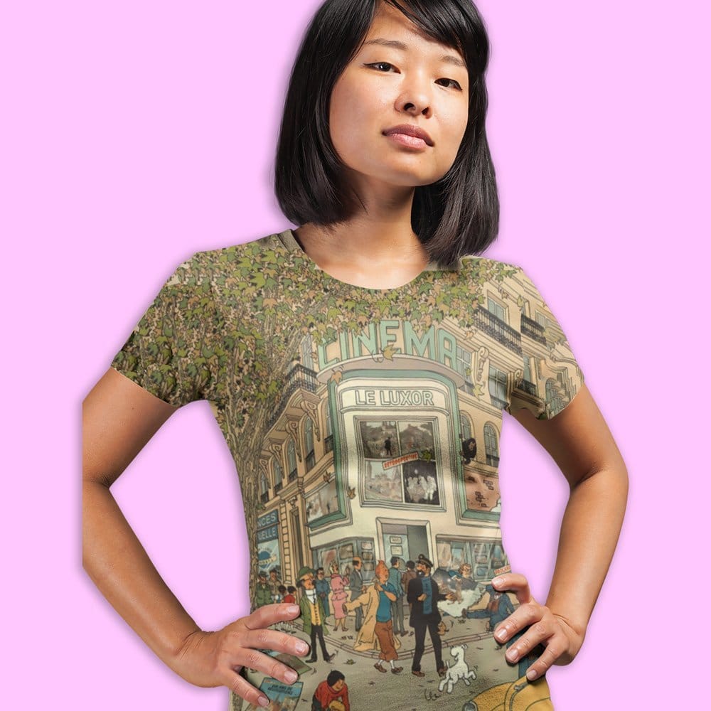 EqualLife Super Dry-fit Printed T-Shirt - Superhero - Tintin and Friends - by ZingerTees-Women-EL9120597-F