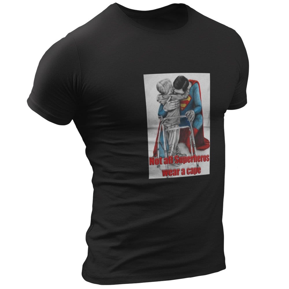 EqualLife Pure Cotton Bio-Washed T-Shirt Chest Printed-Not All Superheros Wear A Cape Design-by ZingerTees-Men-EL9120111-M