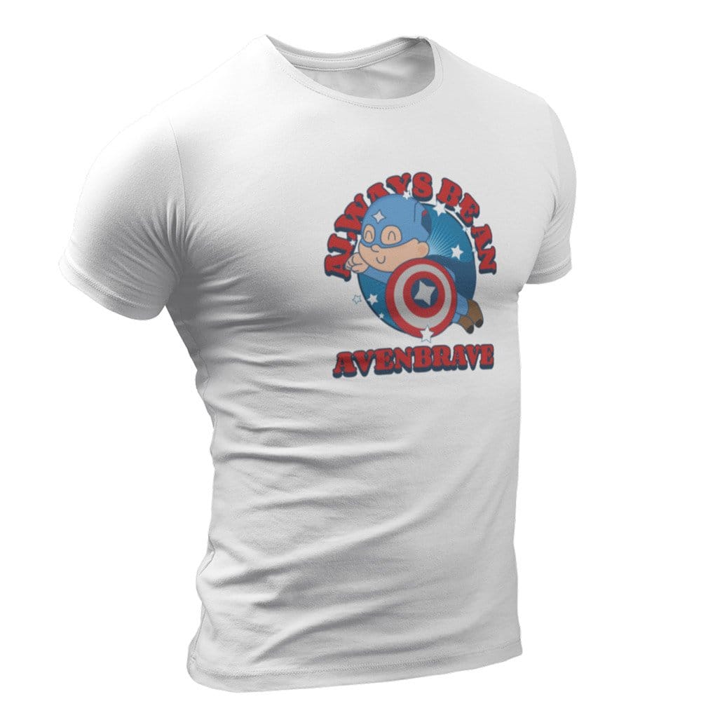 EqualLife Pure Cotton Bio-Washed T-Shirt Chest Printed-Superhero - Always Be An Avenbrave design-by ZingerTees-Men-EL9120114-M