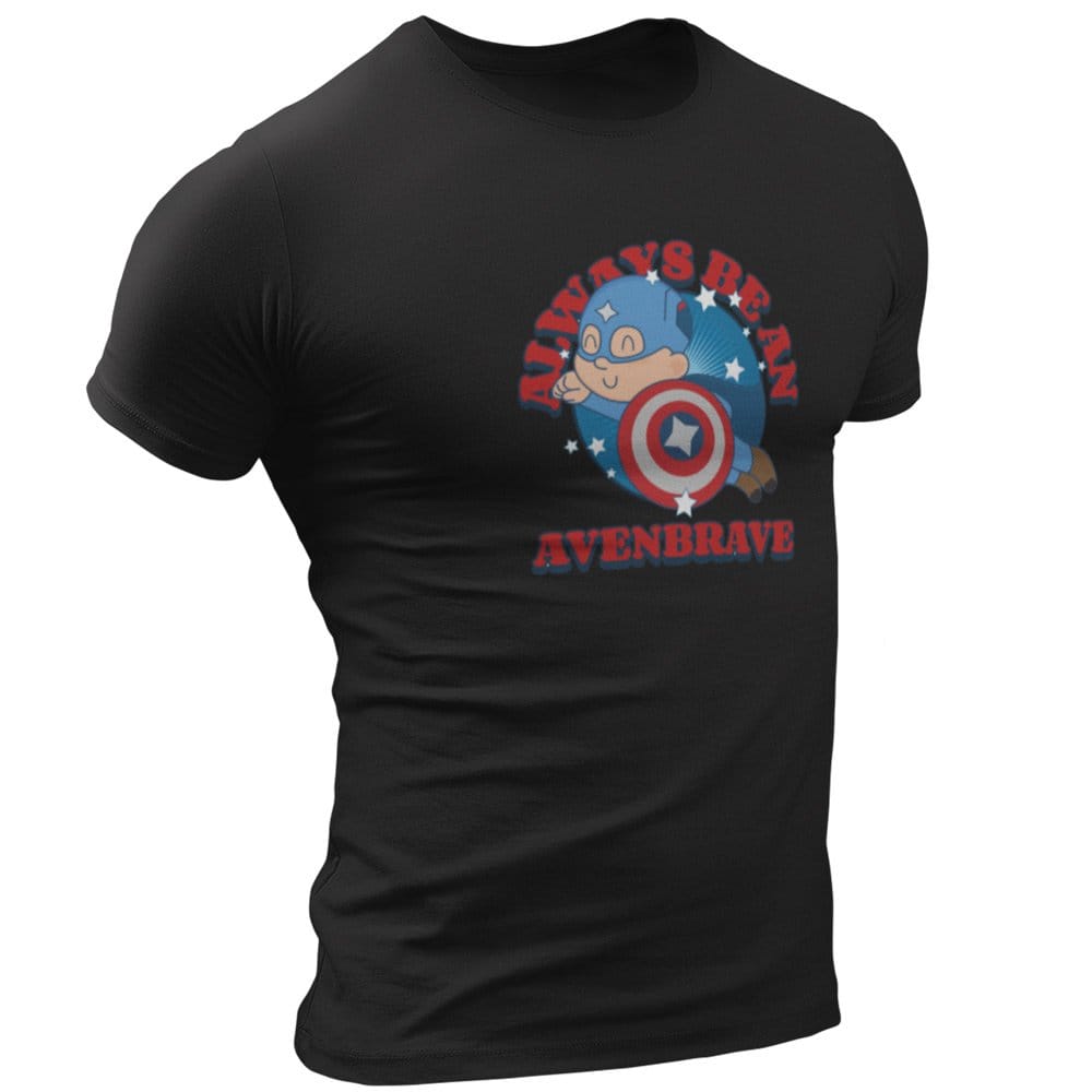 EqualLife Pure Cotton Bio-Washed T-Shirt Chest Printed-Superhero - Always Be An Avenbrave design-by ZingerTees-Women-EL9120114-F
